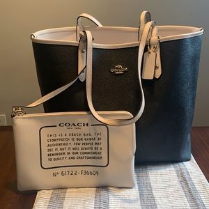Reversible Coach Leather Tote